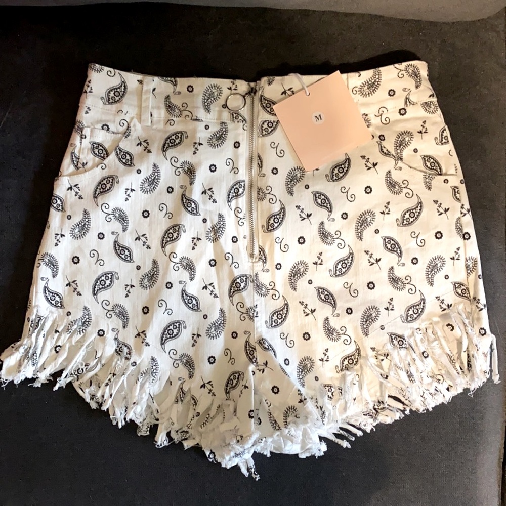 Kittenish Reba Paisley High Waist Shorts